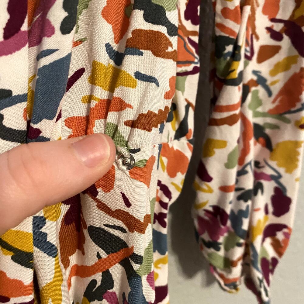 Beach Lunch Lounge Womens Large Dress Wrap Summer Tie Long Abstract Boho - Picture 7 of 13